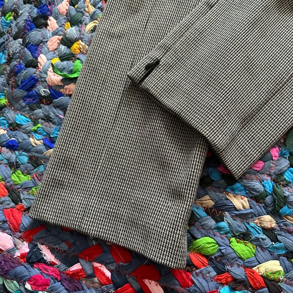 Ann Taylor Brown Houndstooth Slim Trousers Women's Size 12 Tall Preppy Office - Picture 8 of 16